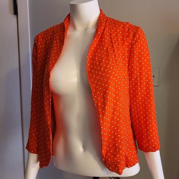 Love Sadie Red Polka Dot Cardigan Small Twee Rockabilly Dopamine Dressing - Picture 6 of 8